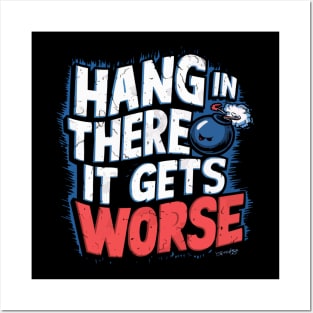 Hang in There in Style: Satirical Bomb T-Shirt - Dark Humor, Existential Fun, Conversation Starter Posters and Art